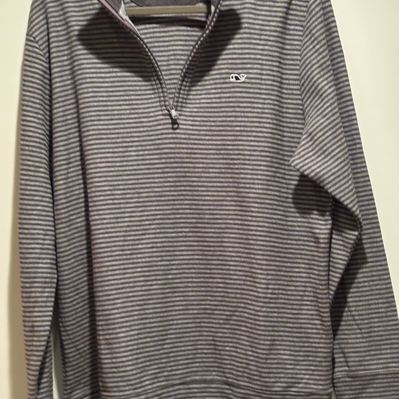 Striped Gray Men's 3/4 zip shirt - Picture 6 of 6